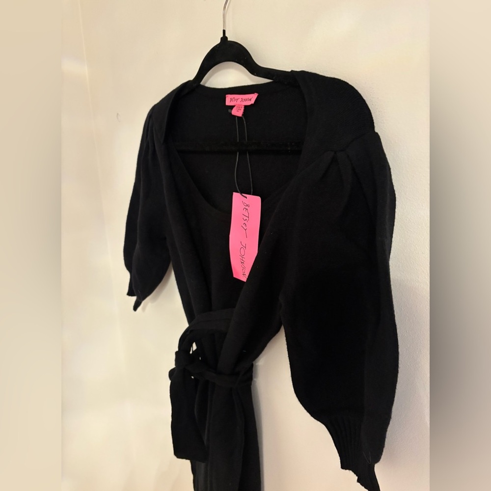 Betsey Johnson Midi Sweater Dress in Black NWT - Picture 8 of 10